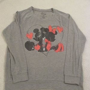 Minnie and Mickey Mouse Gray Sweater